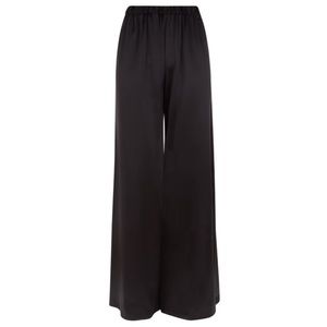 ARYN K. BLACK PALAZZO PANT WIDE LEG SATIN BOHO STYLE BAGGY M MEDIUM